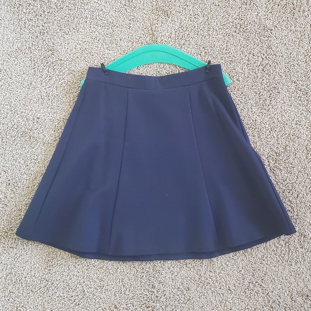Loft Navy Flare Skirt